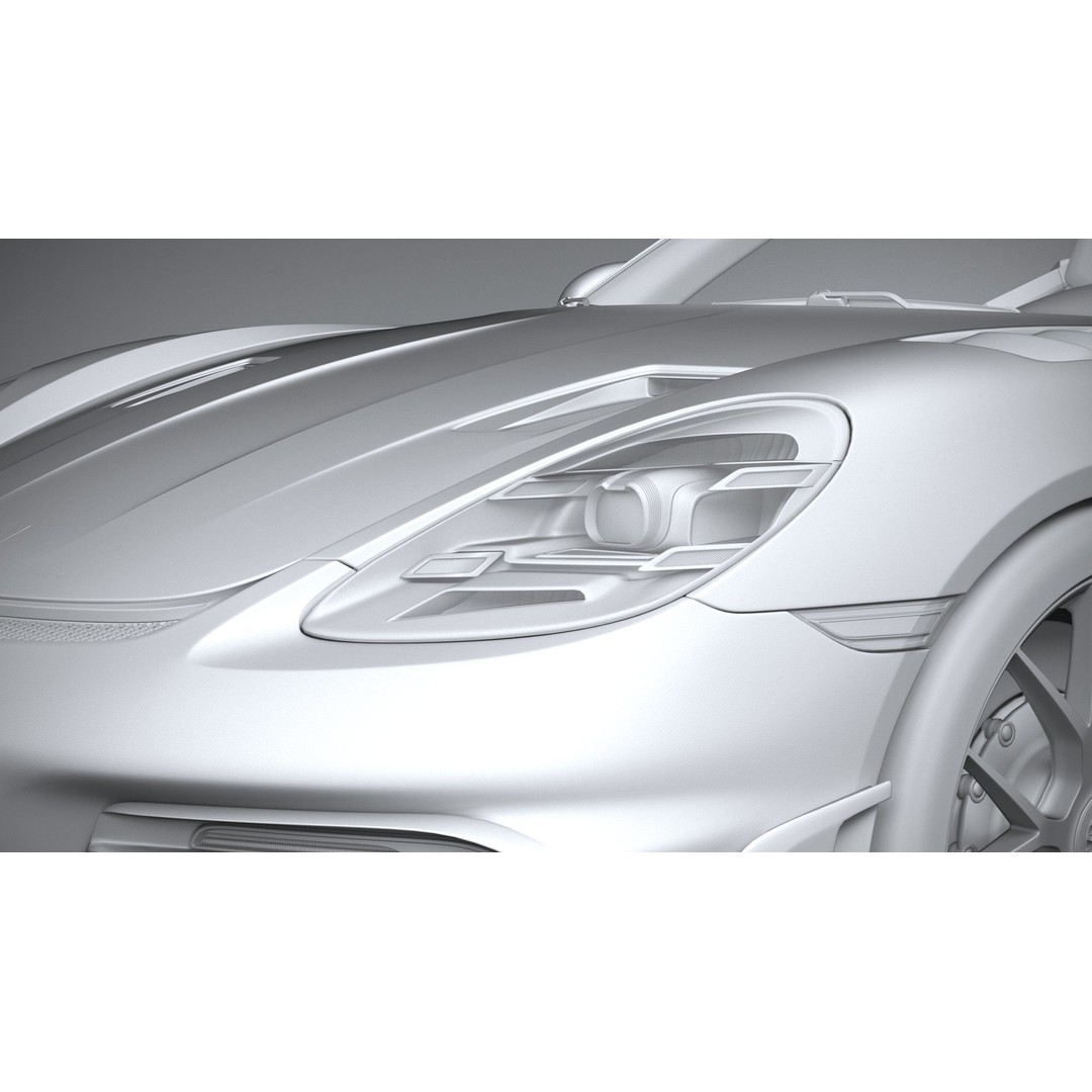 Porsche 718 Boxster Spyder RS 2024 3D Model – High Poly PBR Game Asset, FBX, OBJ - View 25