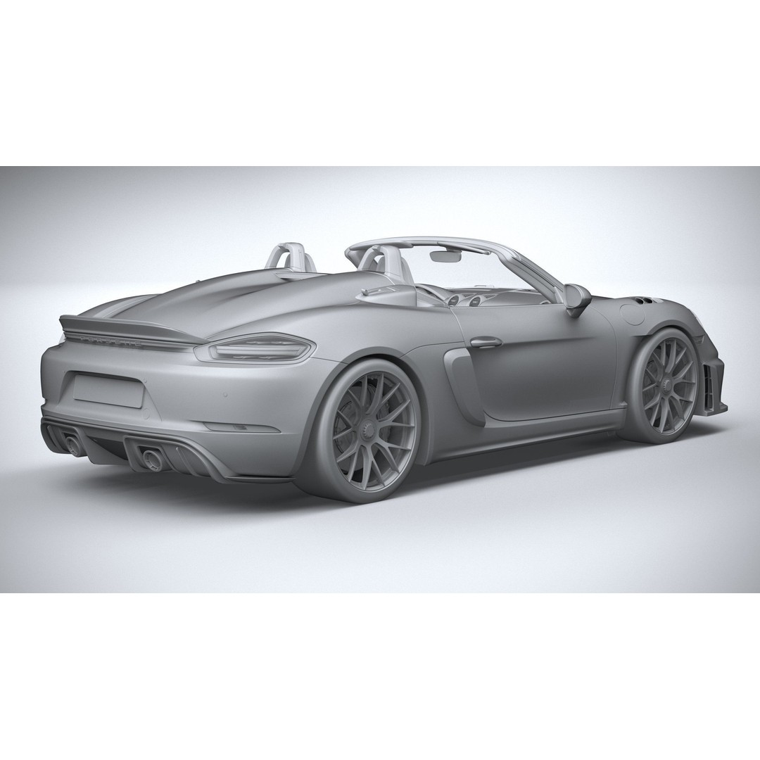 Porsche 718 Boxster Spyder RS 2024 3D Model – High Poly PBR Game Asset, FBX, OBJ - View 27