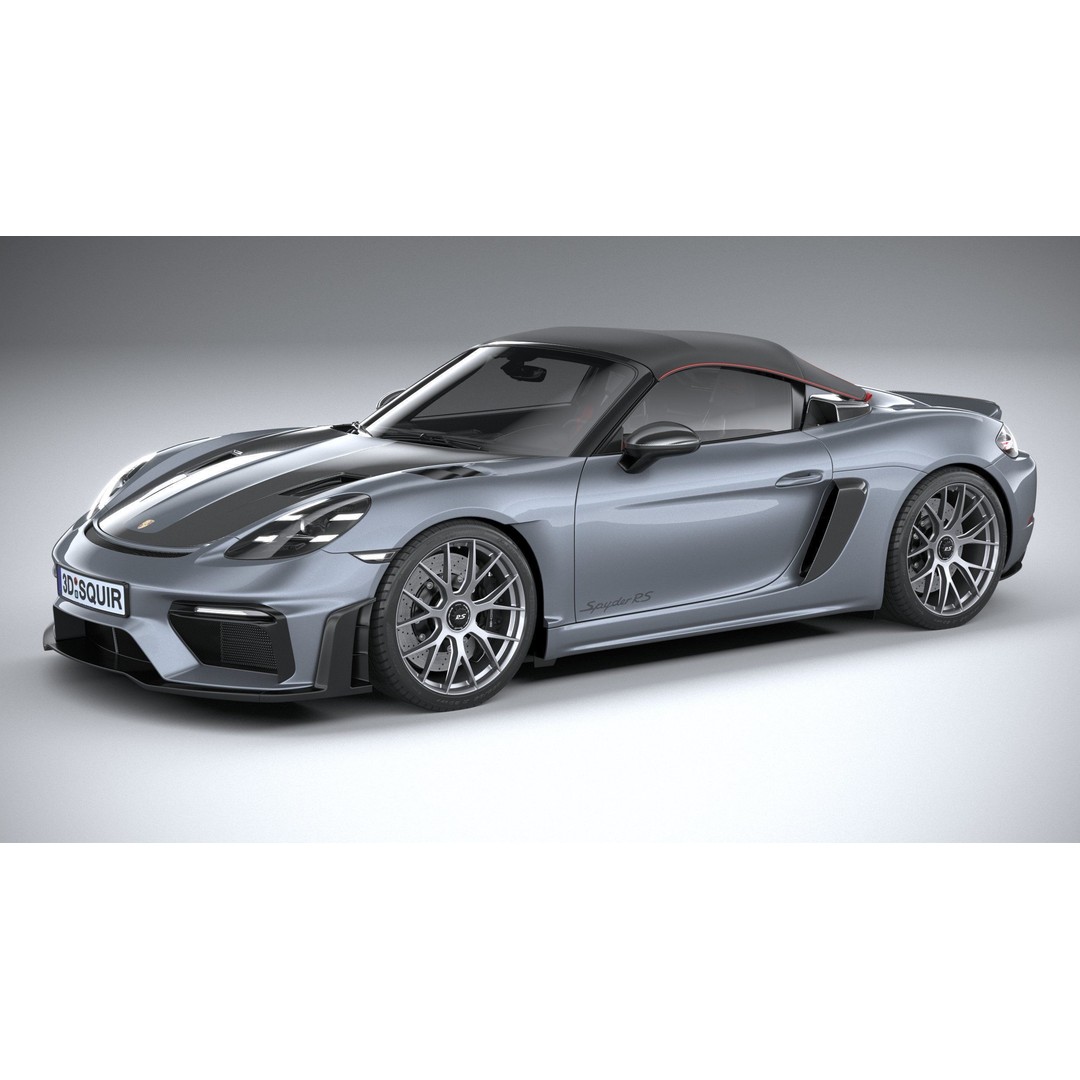 Porsche 718 Boxster Spyder RS 2024 3D Model – High Poly PBR Game Asset, FBX, OBJ - View 31