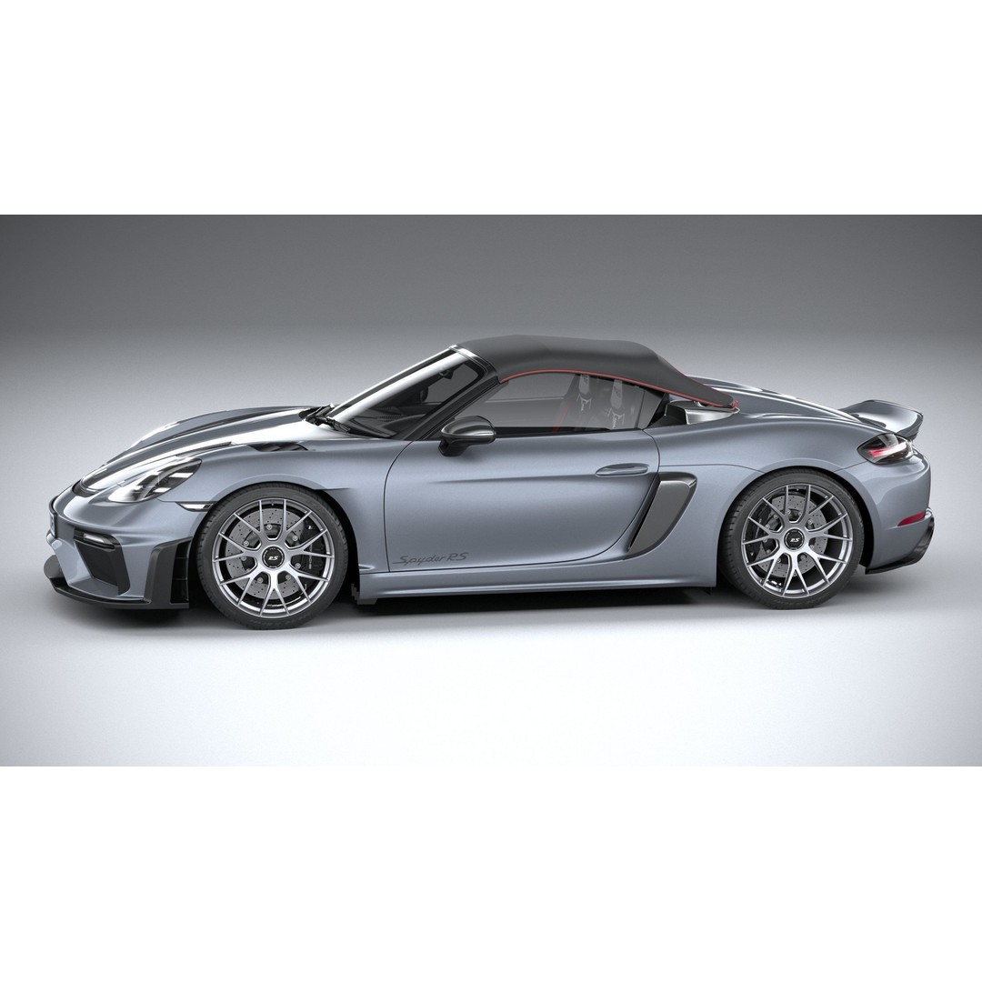 Porsche 718 Boxster Spyder RS 2024 3D Model – High Poly PBR Game Asset, FBX, OBJ - View 32