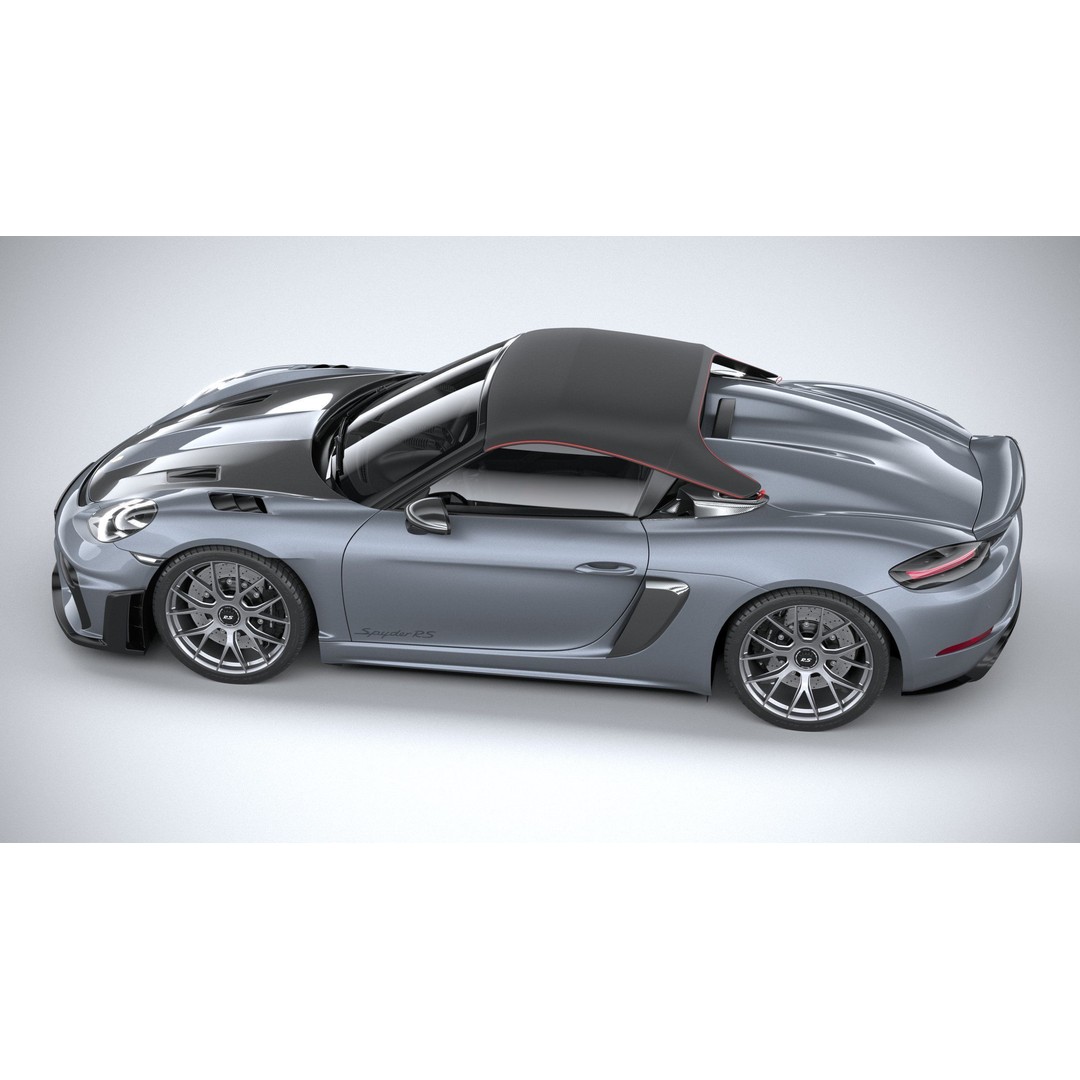 Porsche 718 Boxster Spyder RS 2024 3D Model – High Poly PBR Game Asset, FBX, OBJ - View 33