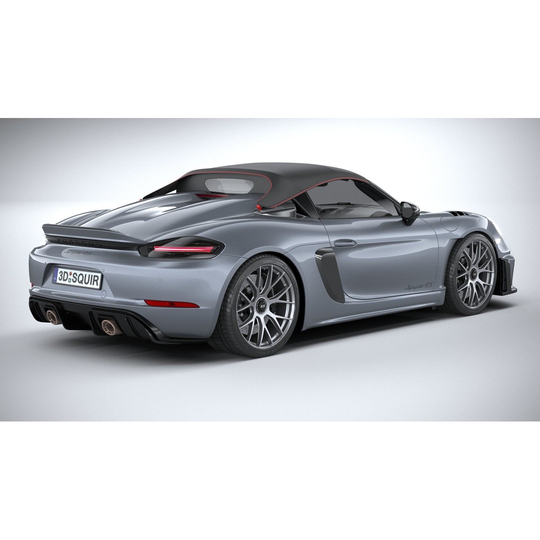 Porsche 718 Boxster Spyder RS 2024 3D Model – High Poly PBR Game Asset, FBX, OBJ - View 35