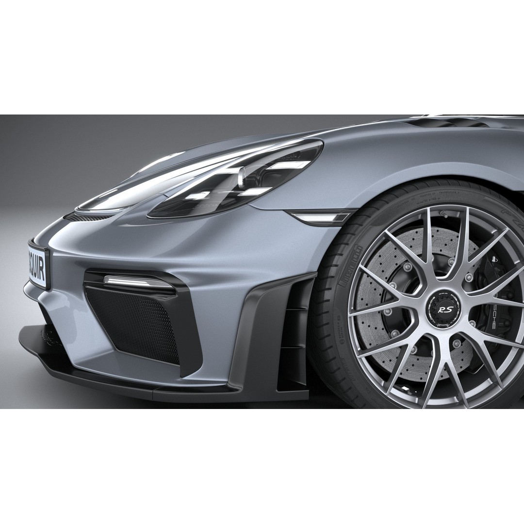 Porsche 718 Boxster Spyder RS 2024 3D Model – High Poly PBR Game Asset, FBX, OBJ - View 5