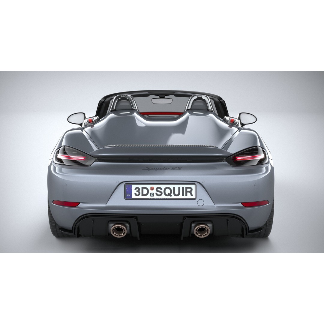 Porsche 718 Boxster Spyder RS 2024 3D Model – High Poly PBR Game Asset, FBX, OBJ - View 6