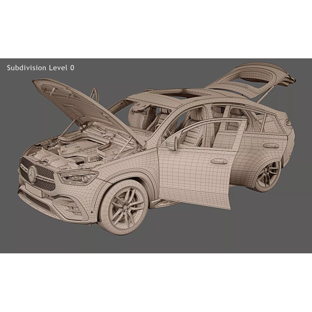 2024 Mercedes-Benz GLE Coupe 3D Model – Photorealistic SUV Asset, FBX - View 32