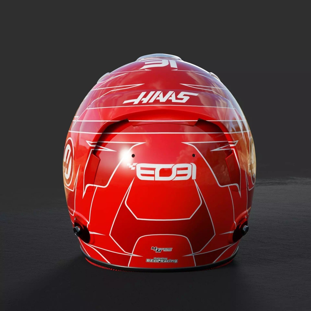 F1 Esteban Ocon Helmet 2026 3D Model – PBR Rigged Asset, FBX, Blender - View 10
