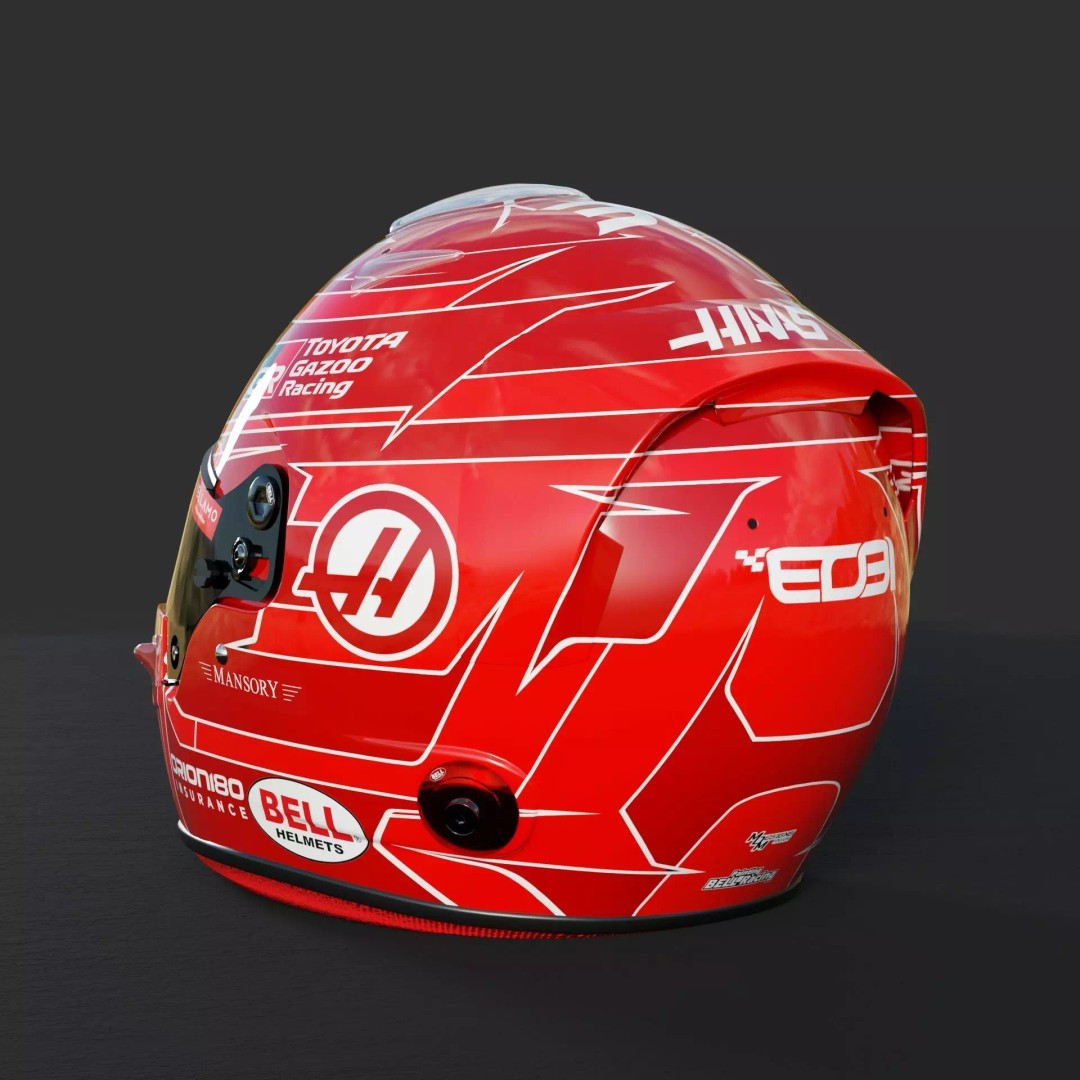 F1 Esteban Ocon Helmet 2026 3D Model – PBR Rigged Asset, FBX, Blender - View 11