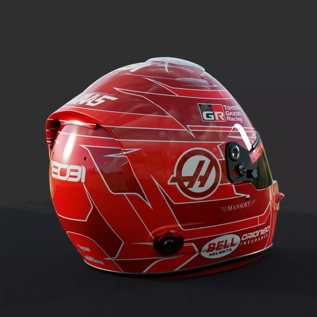 F1 Esteban Ocon Helmet 2026 3D Model – PBR Rigged Asset, FBX, Blender - View 12