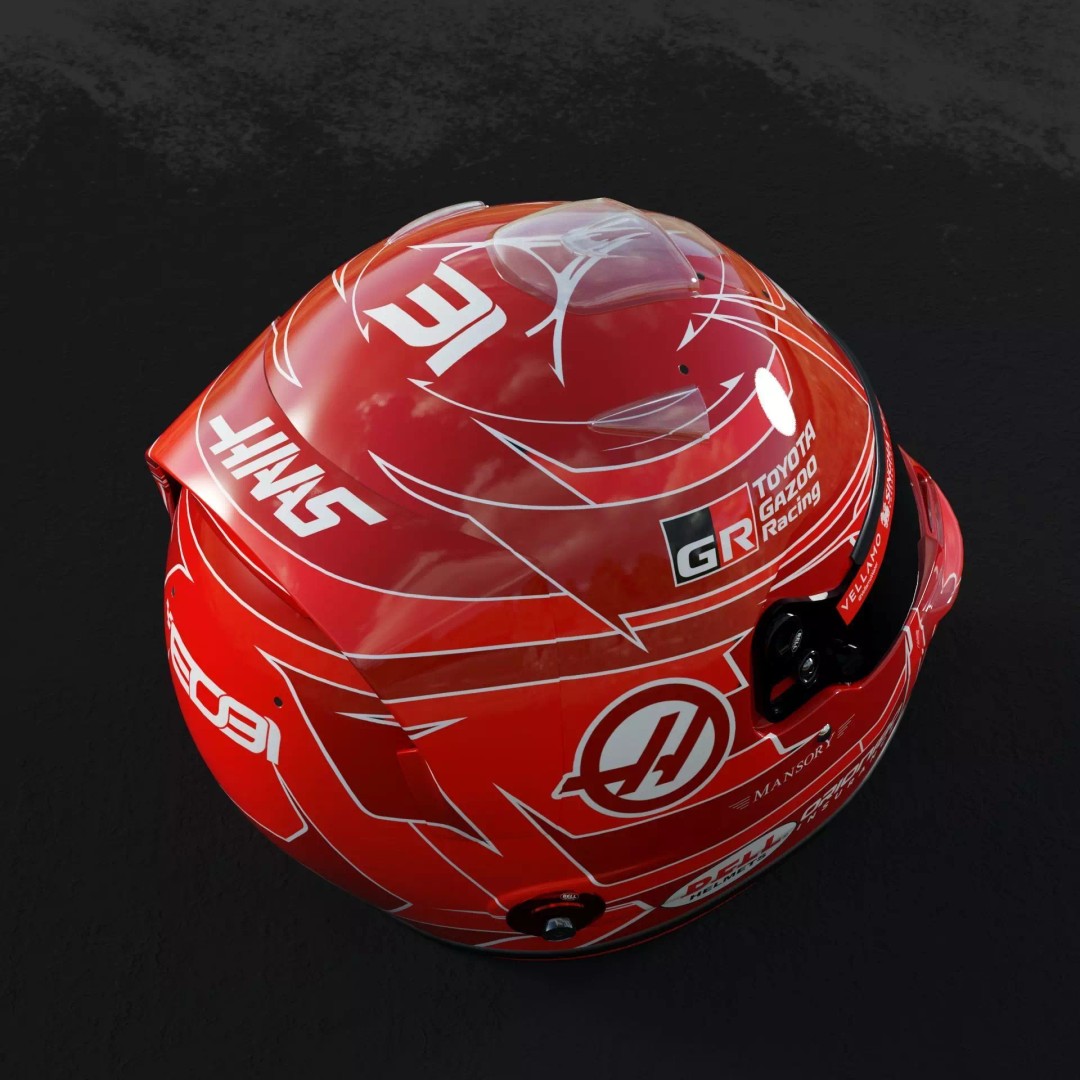 F1 Esteban Ocon Helmet 2026 3D Model – PBR Rigged Asset, FBX, Blender - View 13