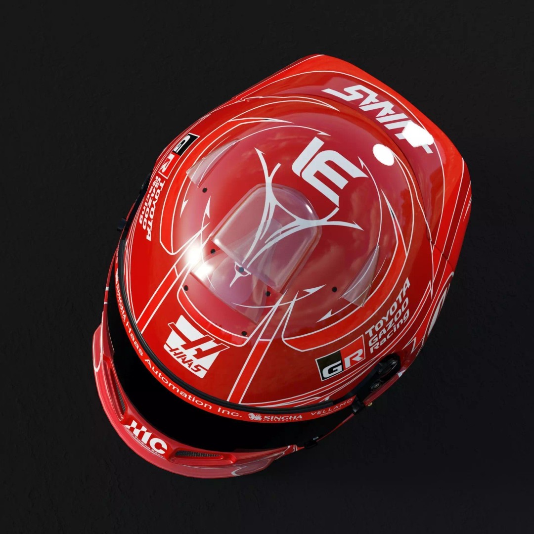 F1 Esteban Ocon Helmet 2026 3D Model – PBR Rigged Asset, FBX, Blender - View 16