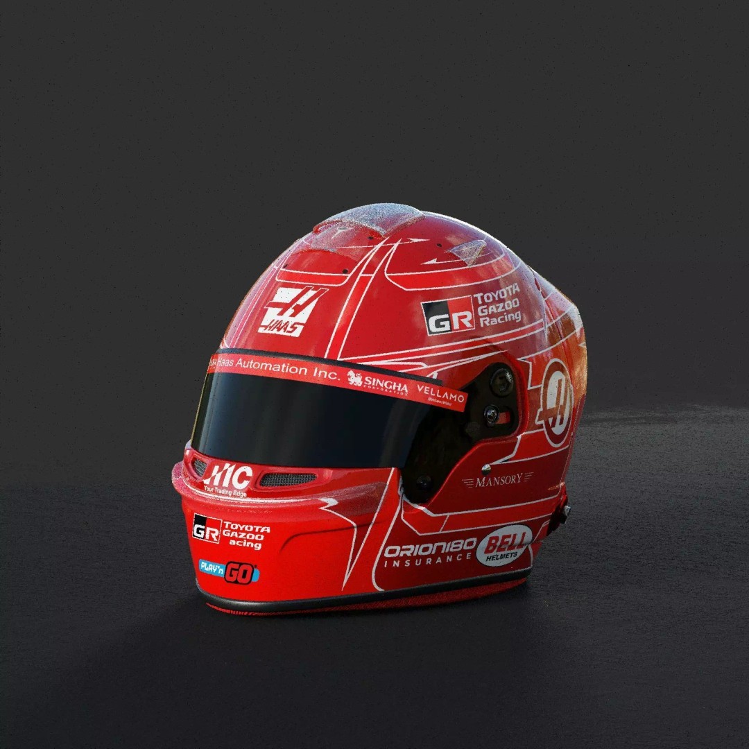 F1 Esteban Ocon Helmet 2026 3D Model – PBR Rigged Asset, FBX, Blender - View 17