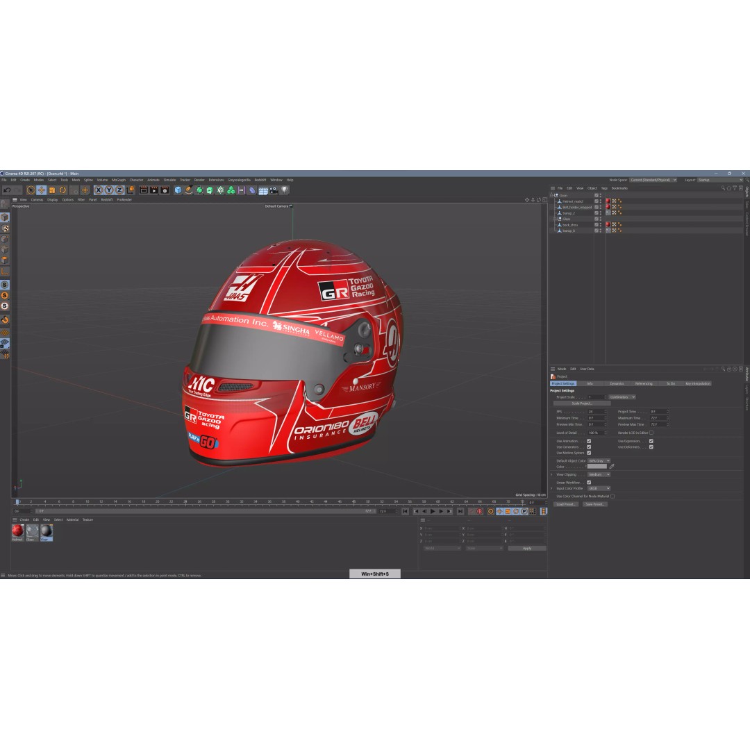 F1 Esteban Ocon Helmet 2026 3D Model – PBR Rigged Asset, FBX, Blender - View 19