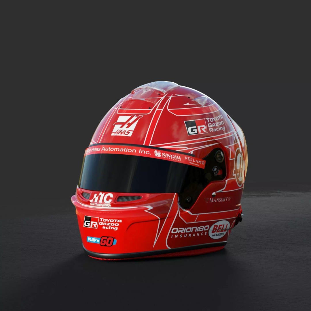 F1 Esteban Ocon Helmet 2026 3D Model – PBR Rigged Asset, FBX, Blender - View 2