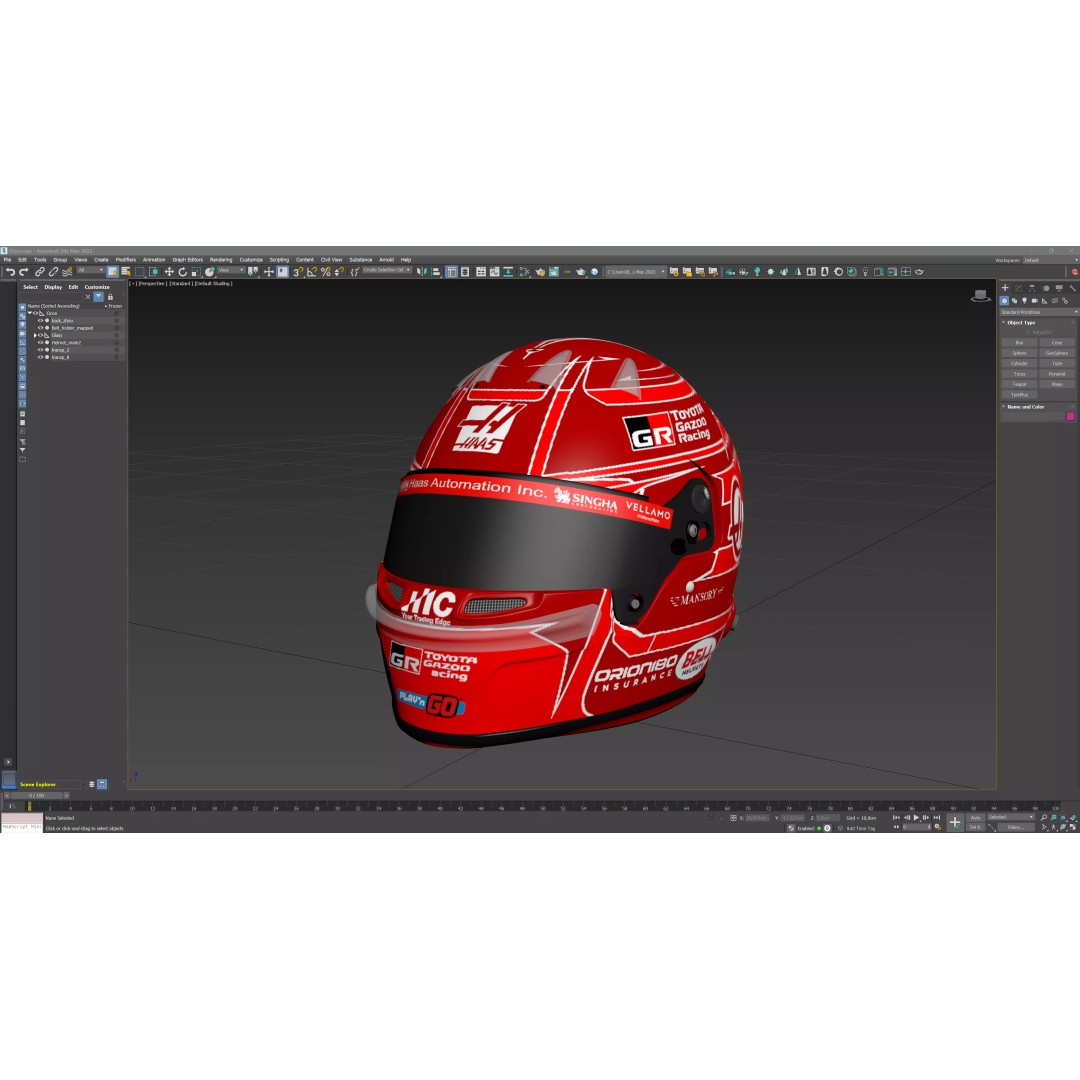 F1 Esteban Ocon Helmet 2026 3D Model – PBR Rigged Asset, FBX, Blender - View 20