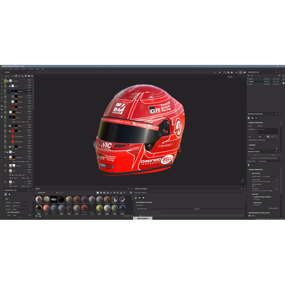 F1 Esteban Ocon Helmet 2026 3D Model – PBR Rigged Asset, FBX, Blender - View 21