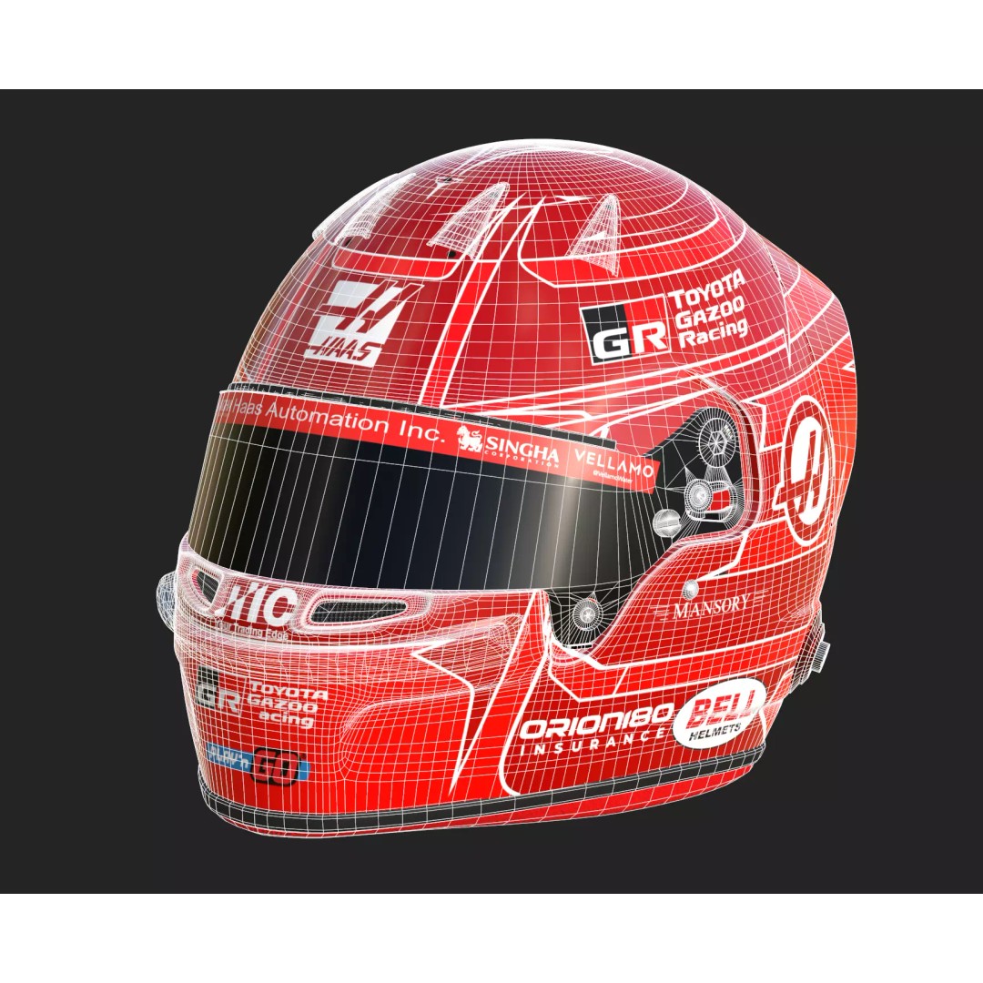 F1 Esteban Ocon Helmet 2026 3D Model – PBR Rigged Asset, FBX, Blender - View 22