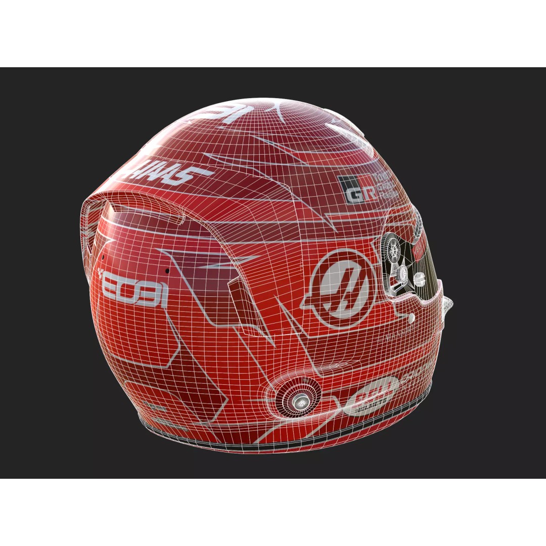 F1 Esteban Ocon Helmet 2026 3D Model – PBR Rigged Asset, FBX, Blender - View 23