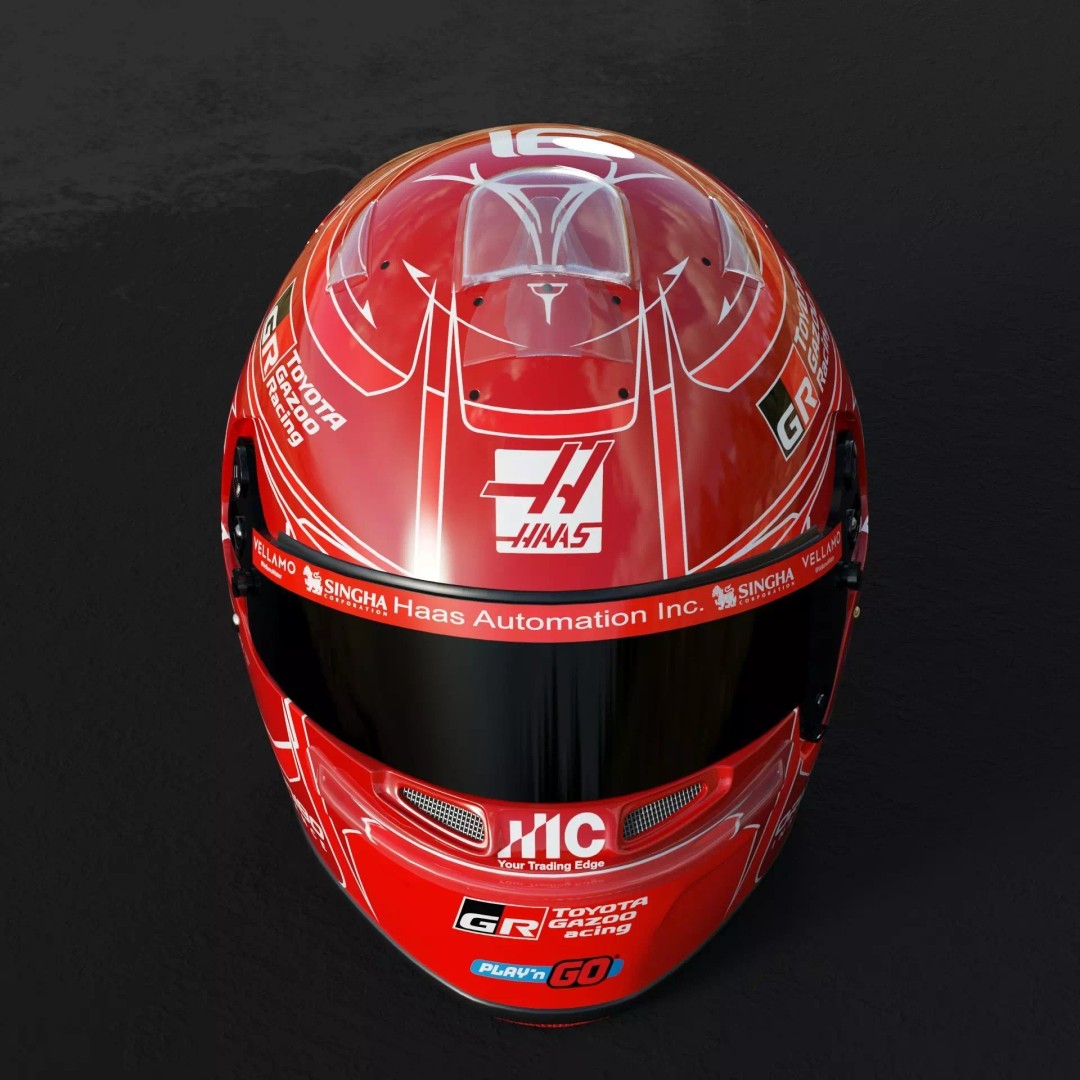 F1 Esteban Ocon Helmet 2026 3D Model – PBR Rigged Asset, FBX, Blender - View 4