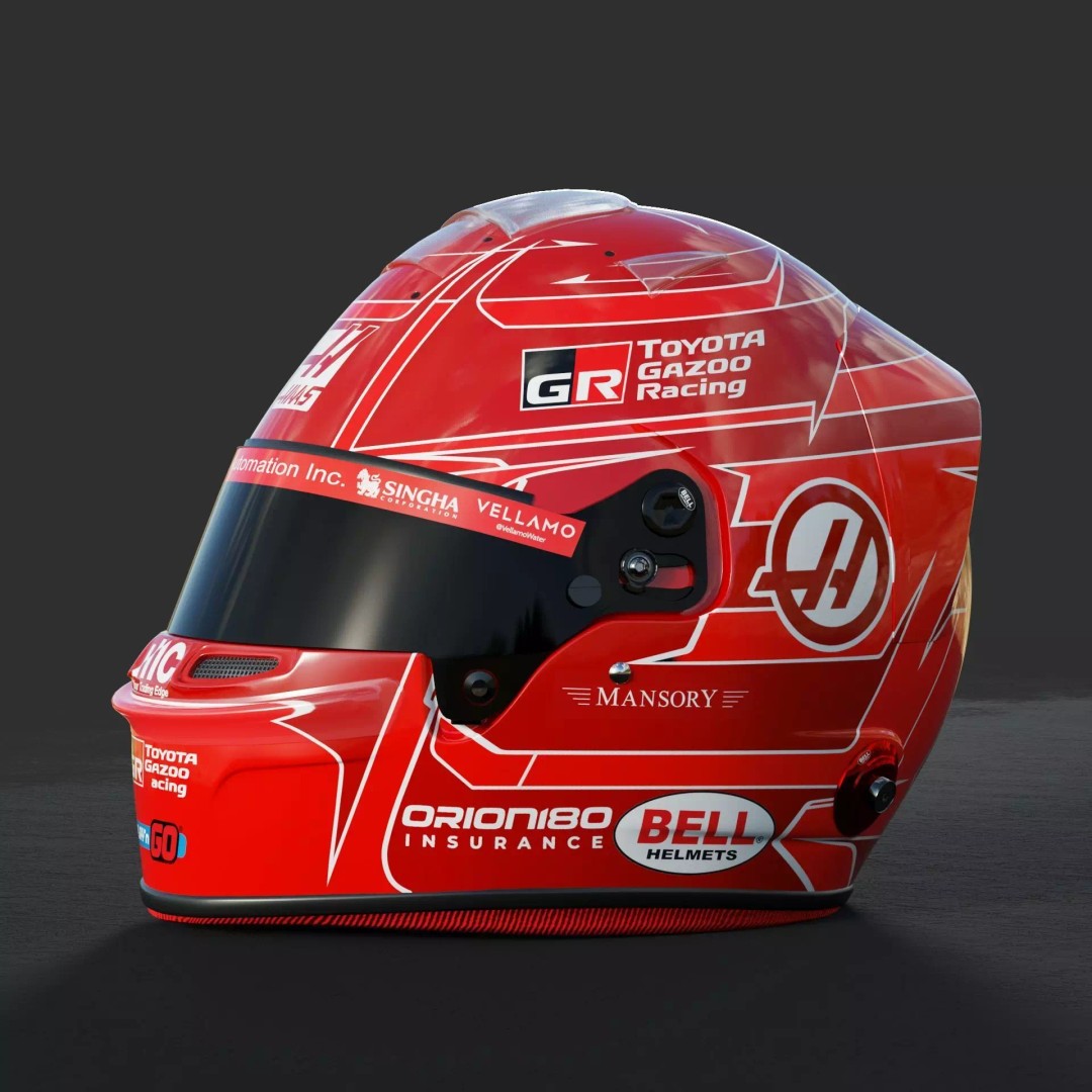 F1 Esteban Ocon Helmet 2026 3D Model – PBR Rigged Asset, FBX, Blender - View 6