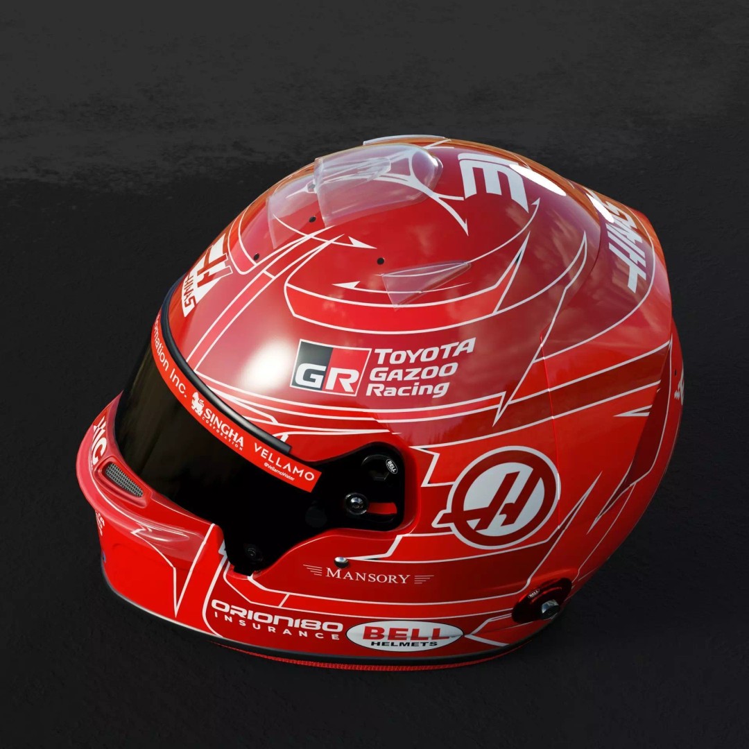 F1 Esteban Ocon Helmet 2026 3D Model – PBR Rigged Asset, FBX, Blender - View 7