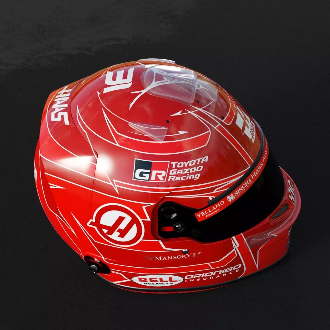 F1 Esteban Ocon Helmet 2026 3D Model – PBR Rigged Asset, FBX, Blender - View 8