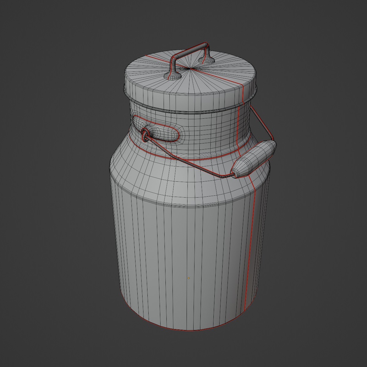 Milk Can 03 - Mid-Poly Game-Ready 3D Model