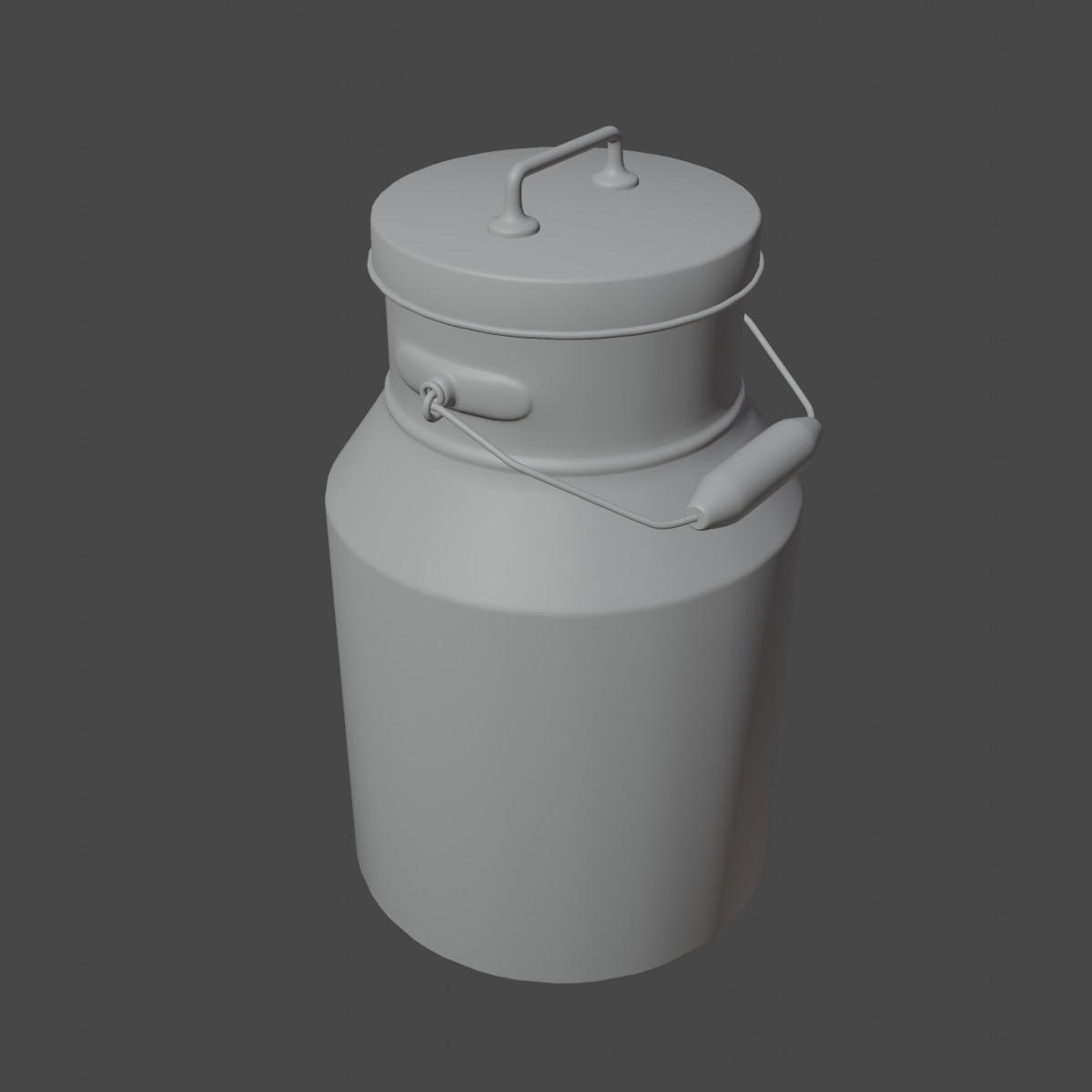 Milk Can 03 - Mid-Poly Game-Ready 3D Model - View 10