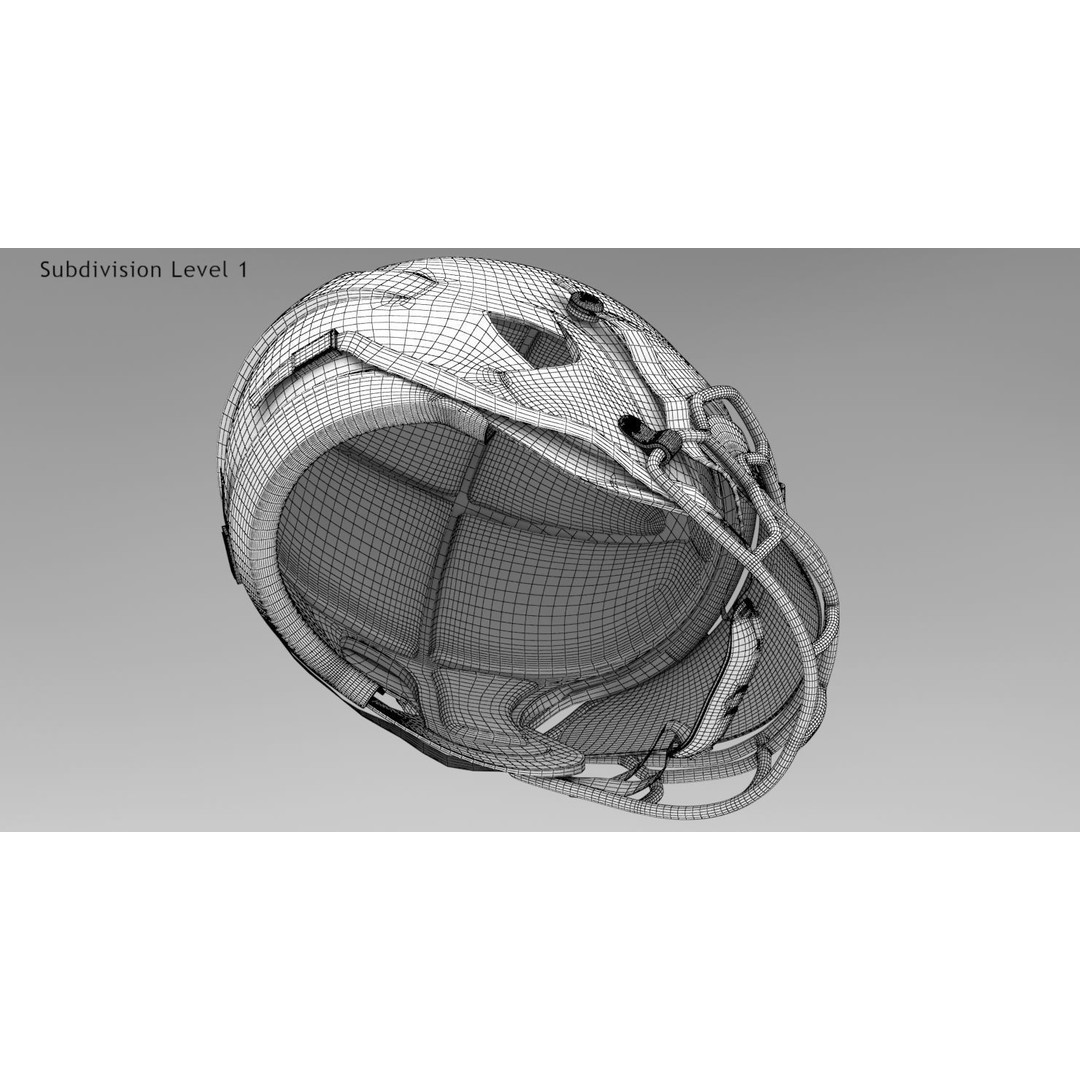 Red Football Helmet 3D Model – Low Poly Game Asset, FBX, PBR Textures - View 21