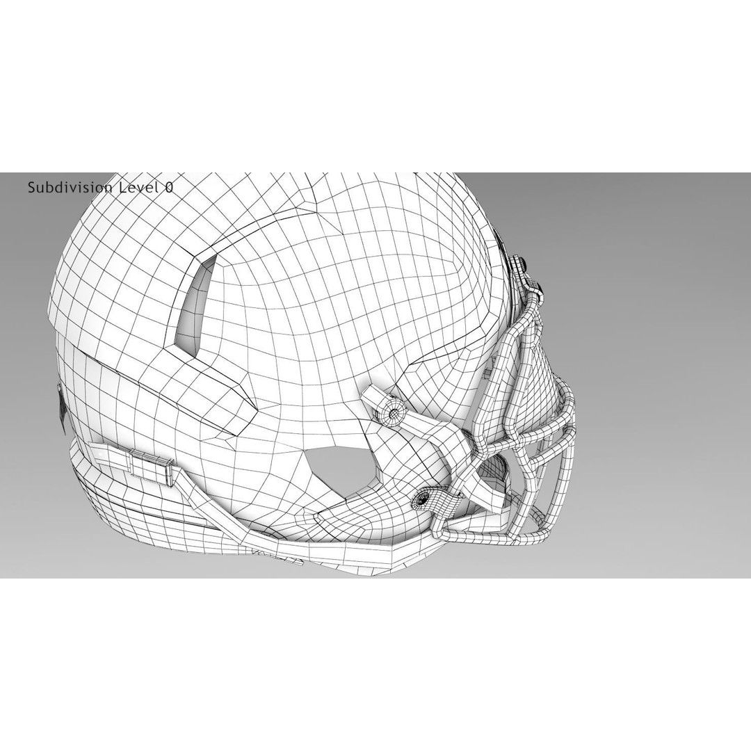 Red Football Helmet 3D Model – Low Poly Game Asset, FBX, PBR Textures - View 22