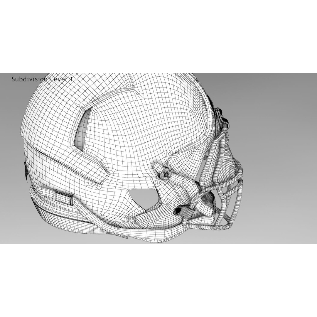 Red Football Helmet 3D Model – Low Poly Game Asset, FBX, PBR Textures - View 23