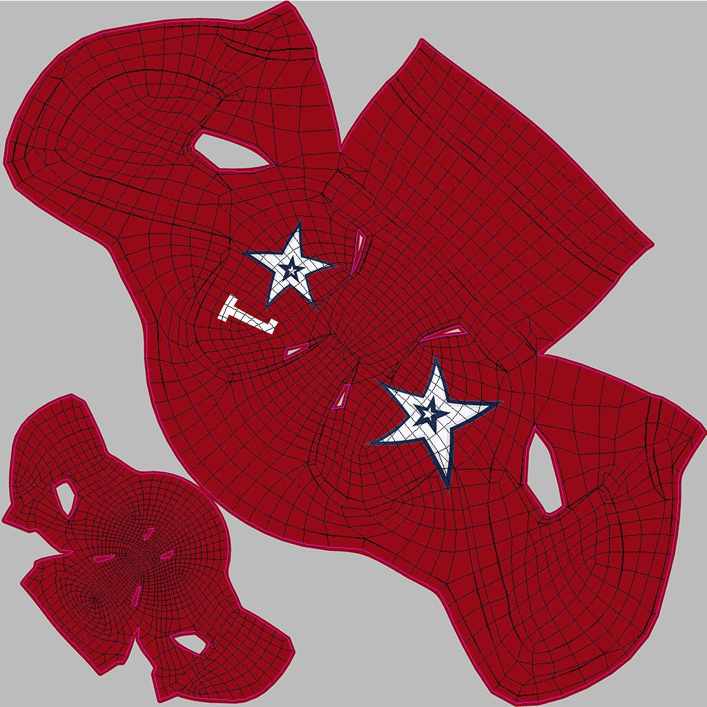 Red Football Helmet 3D Model – Low Poly Game Asset, FBX, PBR Textures - View 26