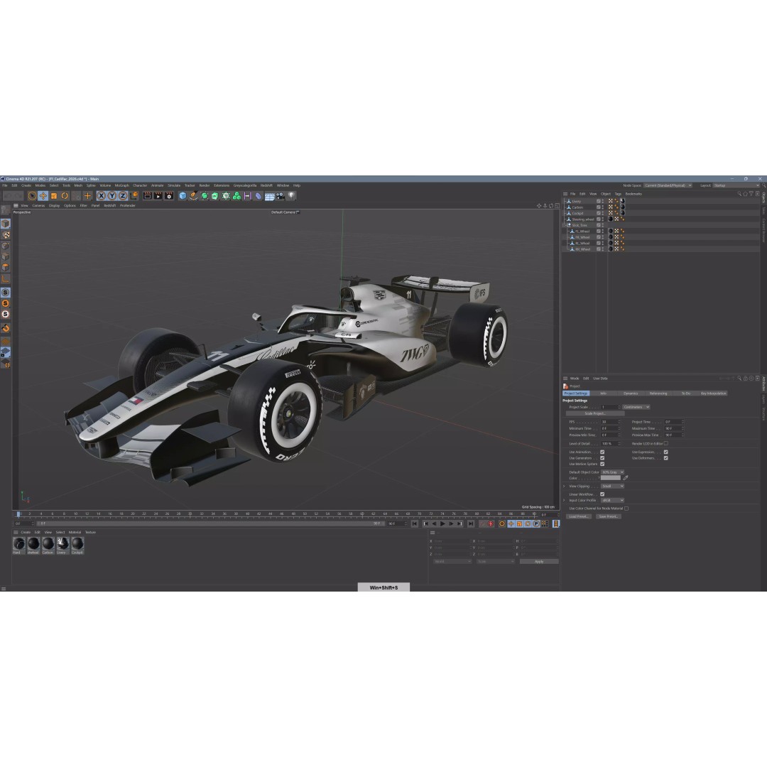 F1 Cadillac 2026 3D Model – High Poly Game-Ready Asset, FBX, Blender - View 24