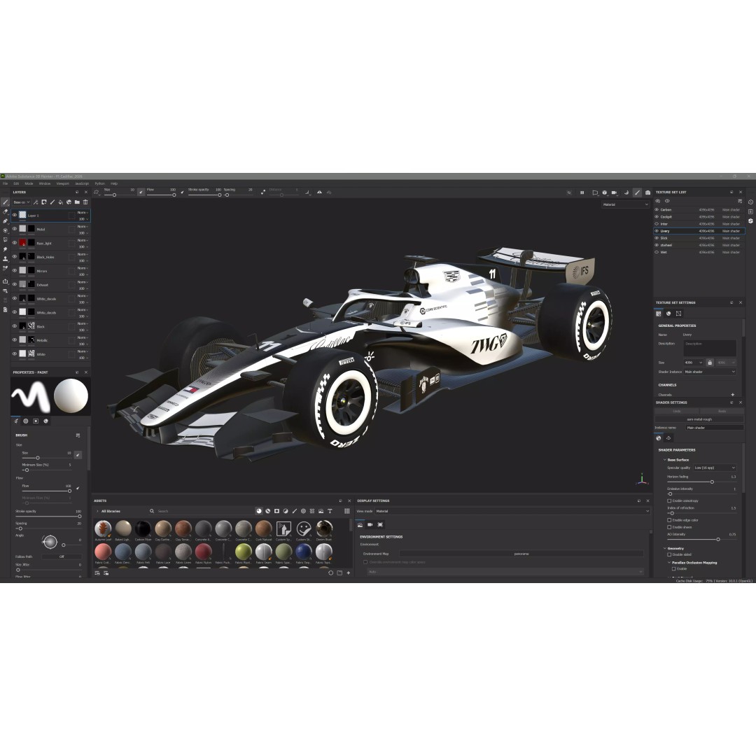 F1 Cadillac 2026 3D Model – High Poly Game-Ready Asset, FBX, Blender - View 26