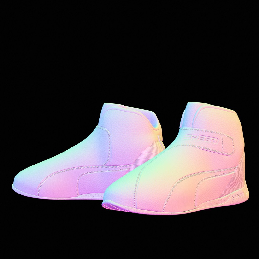 Formula 1 Boots 3D Model – Low Poly Game Asset, FBX, PBR Textures - View 11