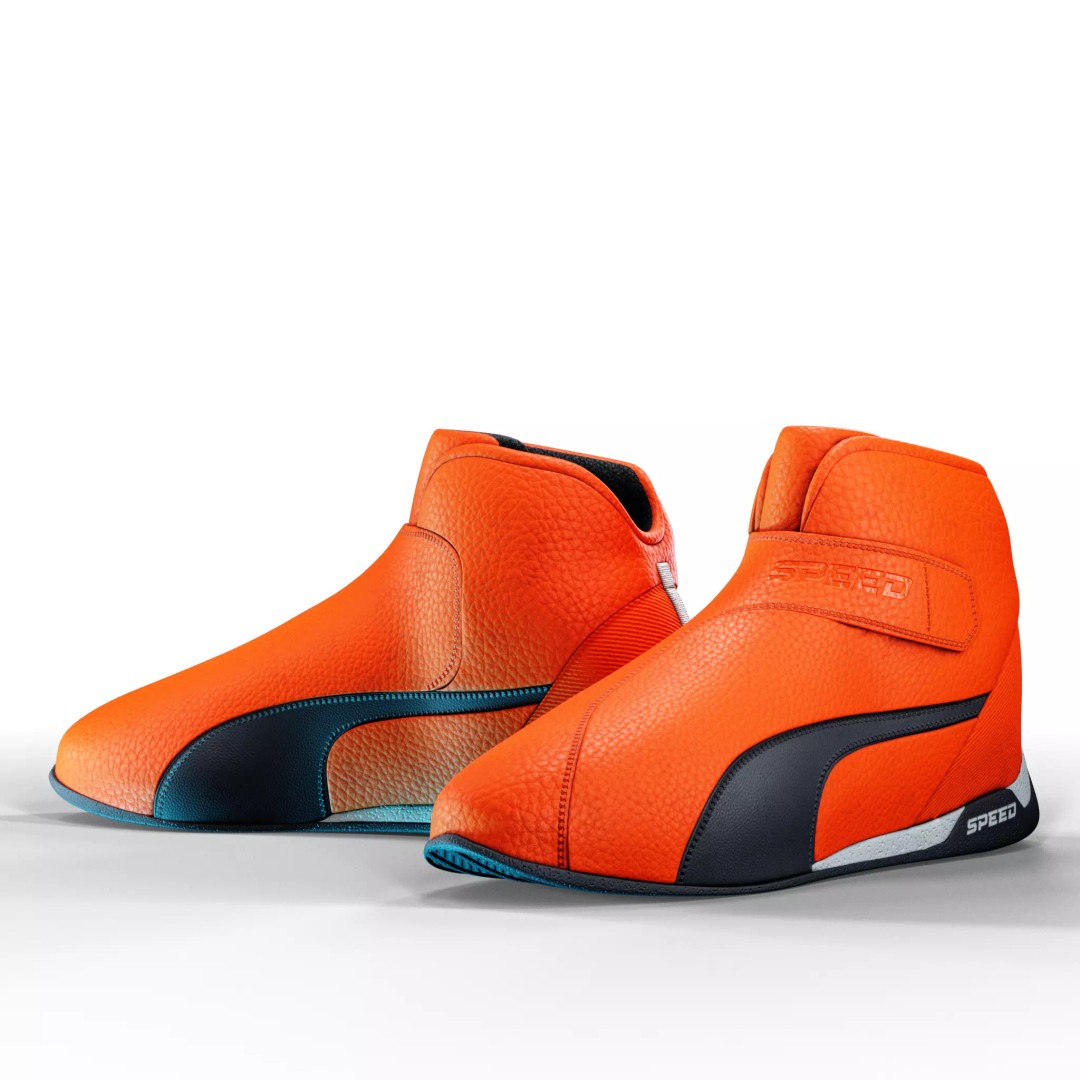 Formula 1 Boots 3D Model – Low Poly Game Asset, FBX, PBR Textures - View 2