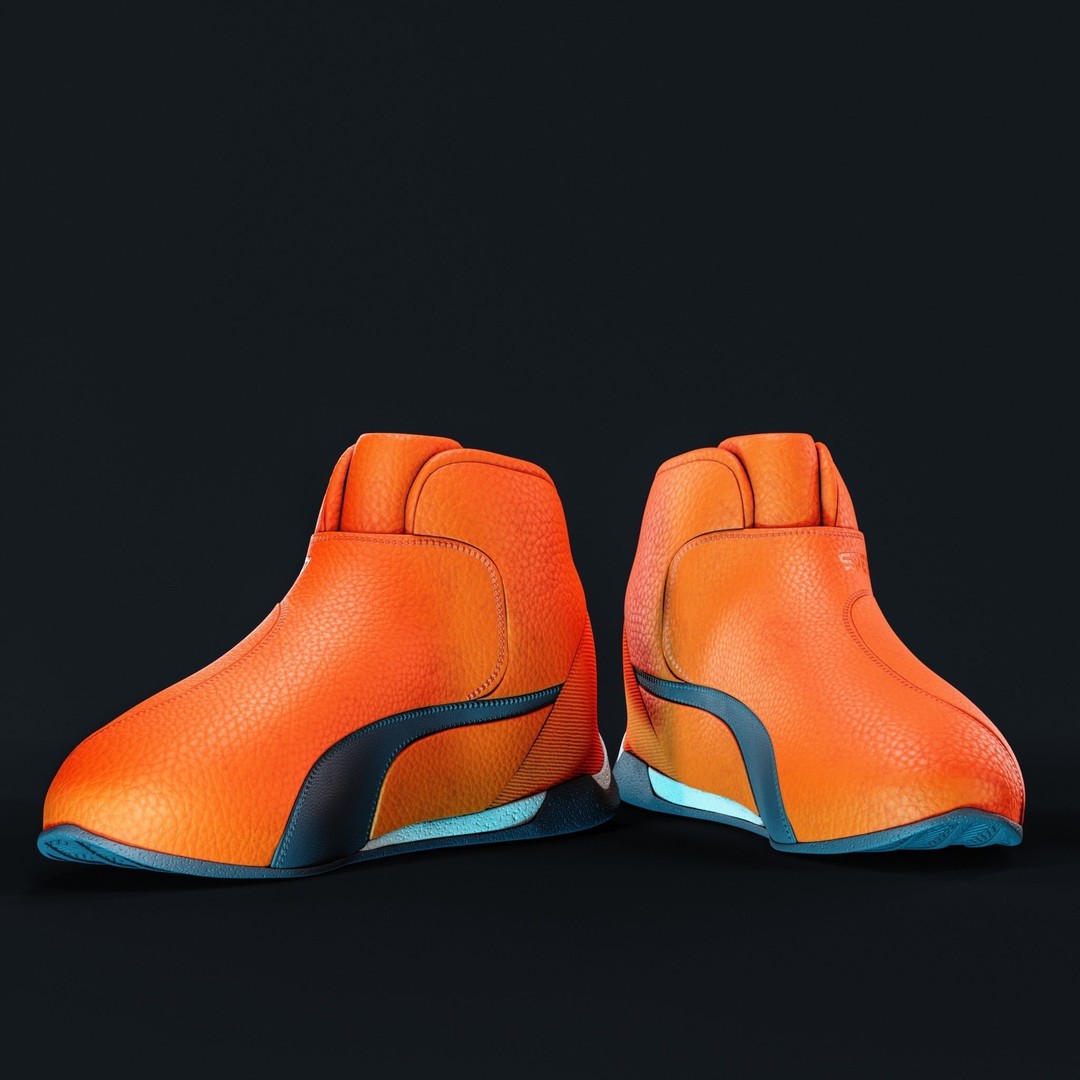 Formula 1 Boots 3D Model – Low Poly Game Asset, FBX, PBR Textures - View 3