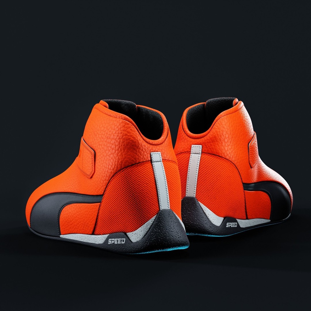 Formula 1 Boots 3D Model – Low Poly Game Asset, FBX, PBR Textures - View 4
