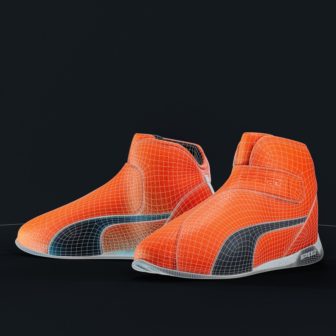 Formula 1 Boots 3D Model – Low Poly Game Asset, FBX, PBR Textures - View 9