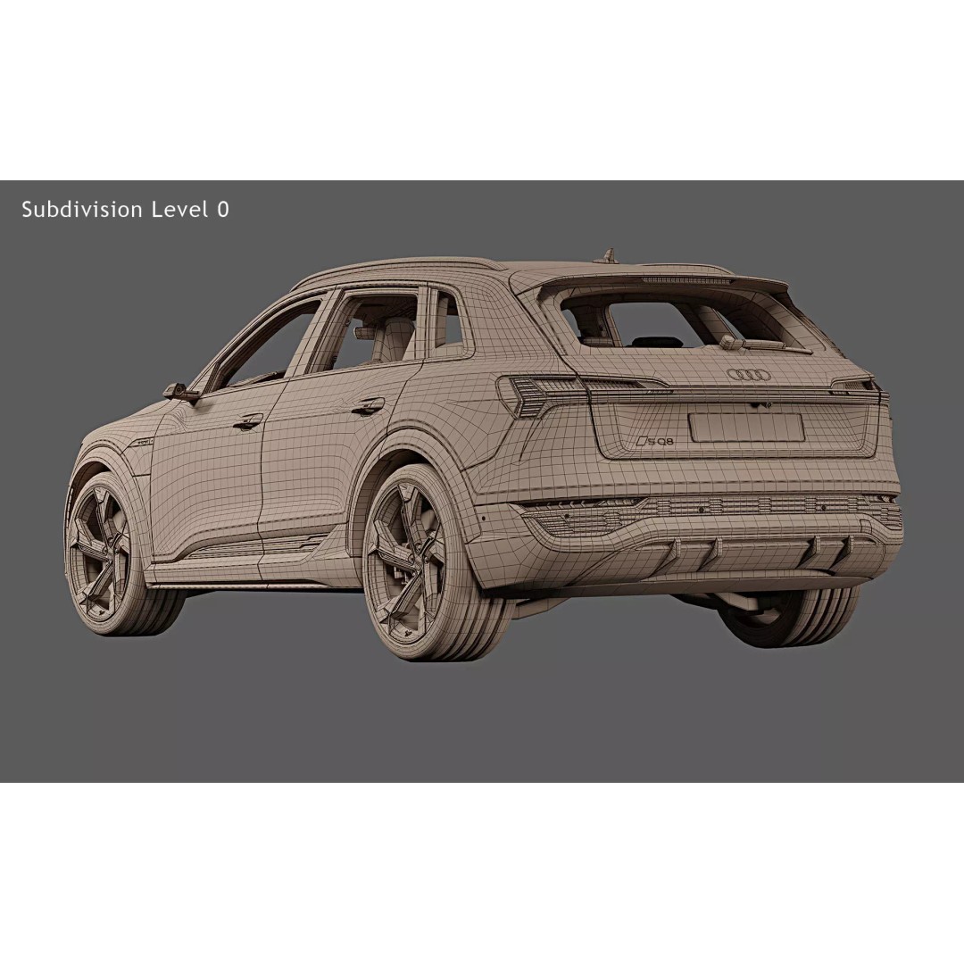 2024 Audi SQ8 e-tron quattro 3D Model – Photorealistic SUV Asset, FBX, PBR - View 28