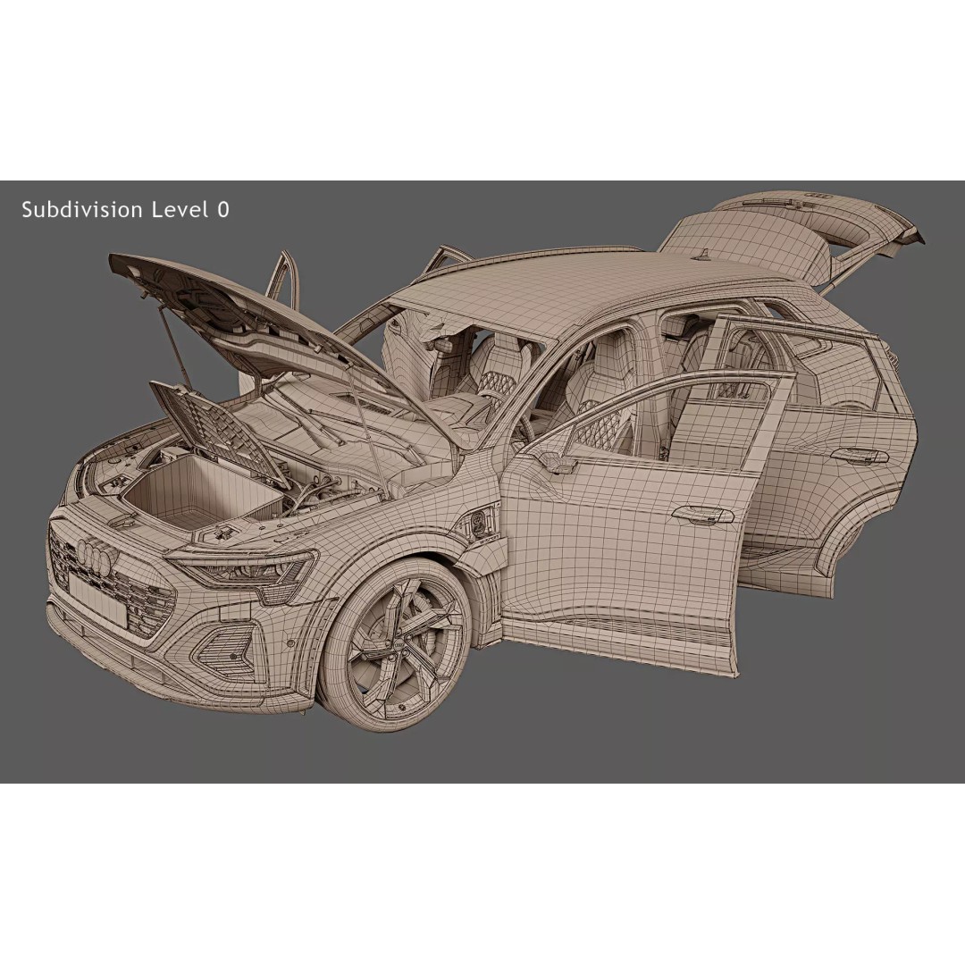 2024 Audi SQ8 e-tron quattro 3D Model – Photorealistic SUV Asset, FBX, PBR - View 32