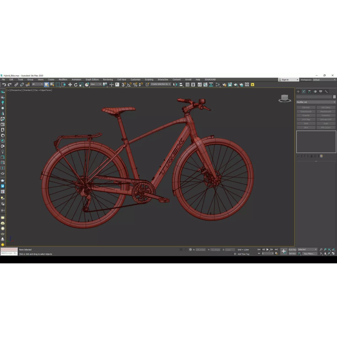 Hybrid Bicycle 3D Model – Low Poly Game Asset, FBX, OBJ - View 14