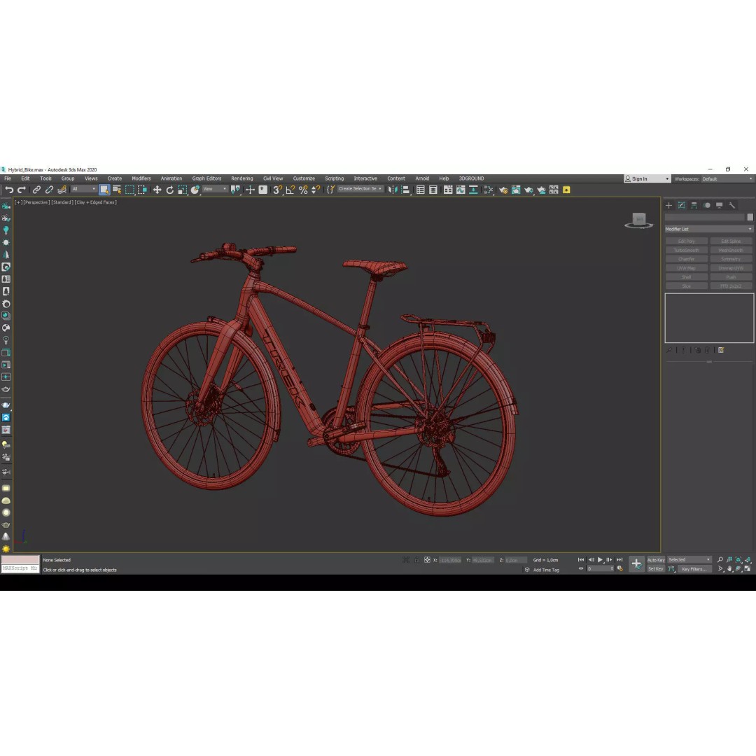 Hybrid Bicycle 3D Model – Low Poly Game Asset, FBX, OBJ - View 15