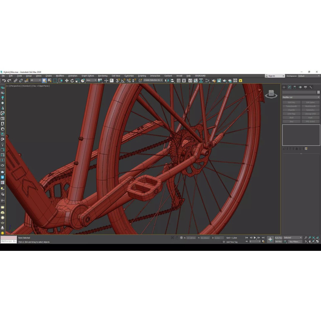 Hybrid Bicycle 3D Model – Low Poly Game Asset, FBX, OBJ - View 18