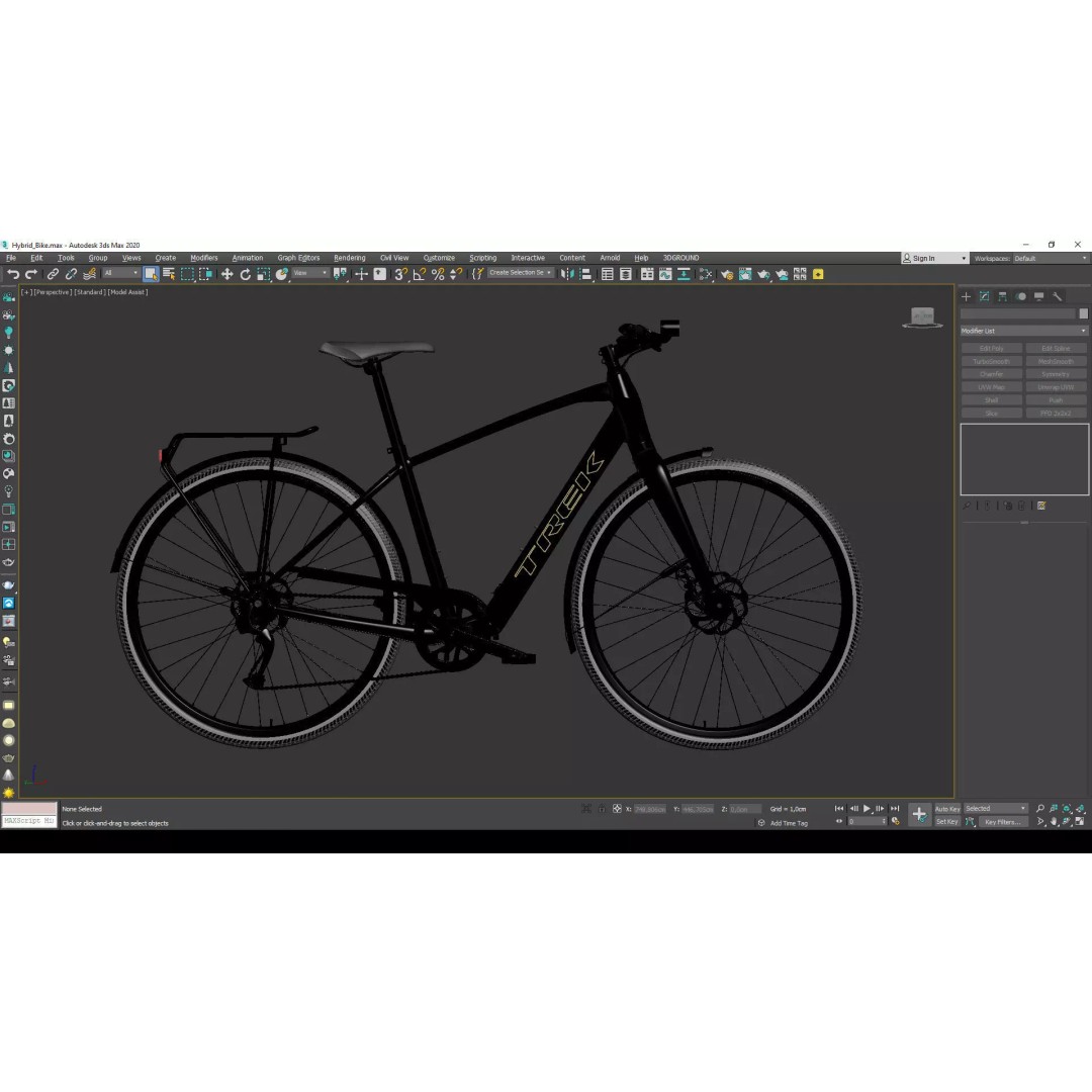 Hybrid Bicycle 3D Model – Low Poly Game Asset, FBX, OBJ - View 19