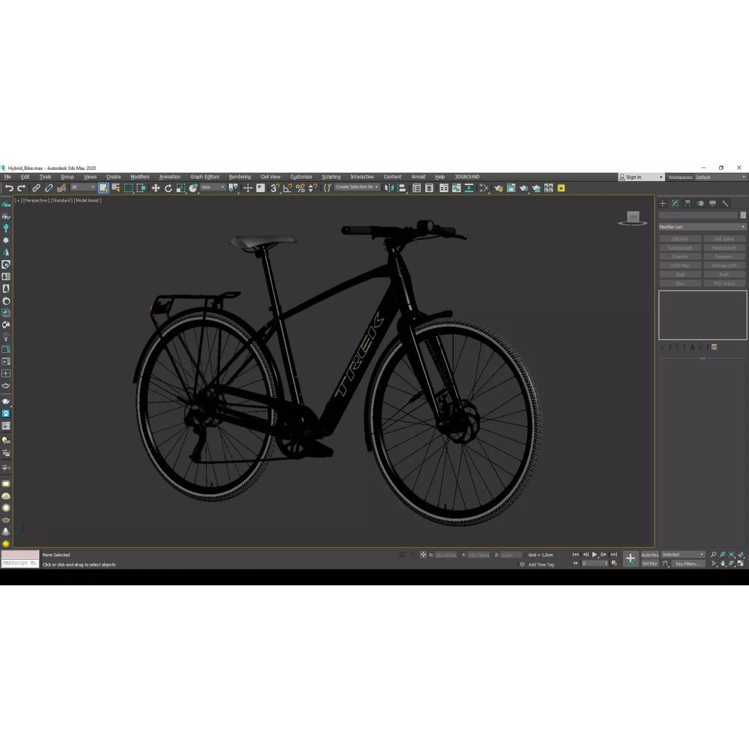 Hybrid Bicycle 3D Model – Low Poly Game Asset, FBX, OBJ - View 20