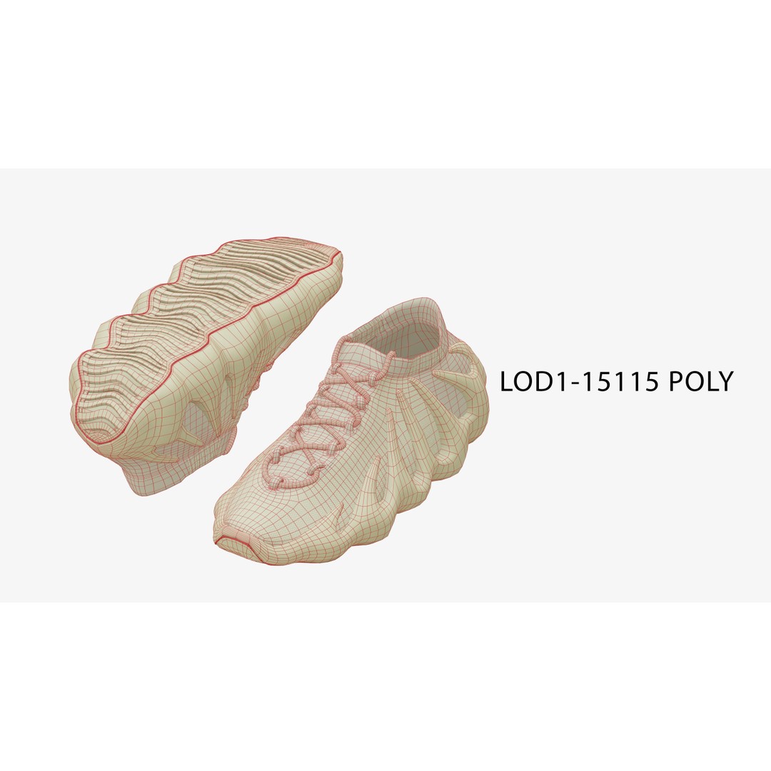 Adidas Yeezy Boost 450 Sneaker 3D Model – Low Poly Game Asset, FBX - View 3