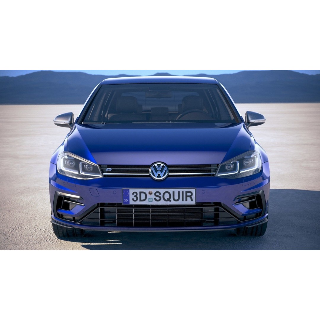 Volkswagen Golf R 2018 3D Model – High Poly Sport Car, 3dsmax, FBX, OBJ - View 11