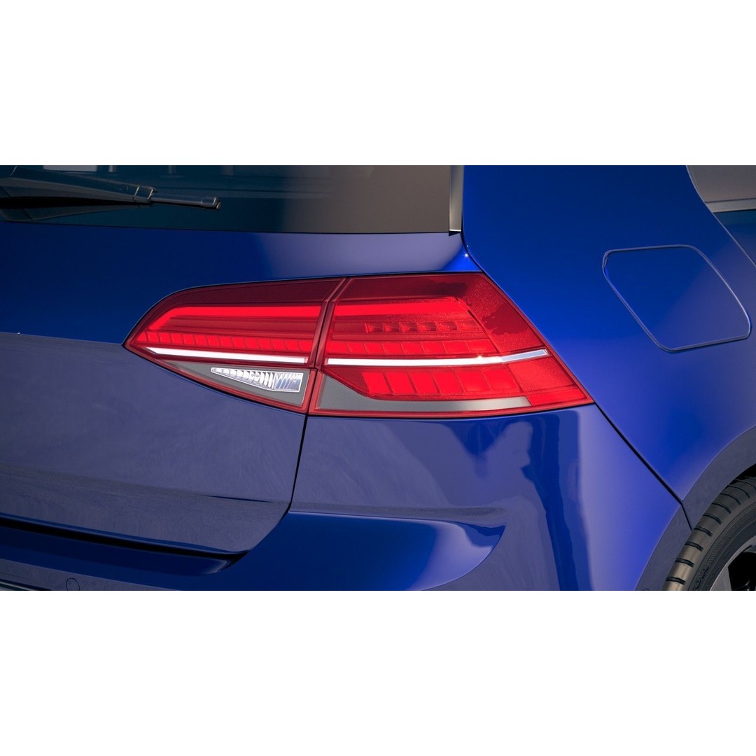 Volkswagen Golf R 2018 3D Model – High Poly Sport Car, 3dsmax, FBX, OBJ - View 18