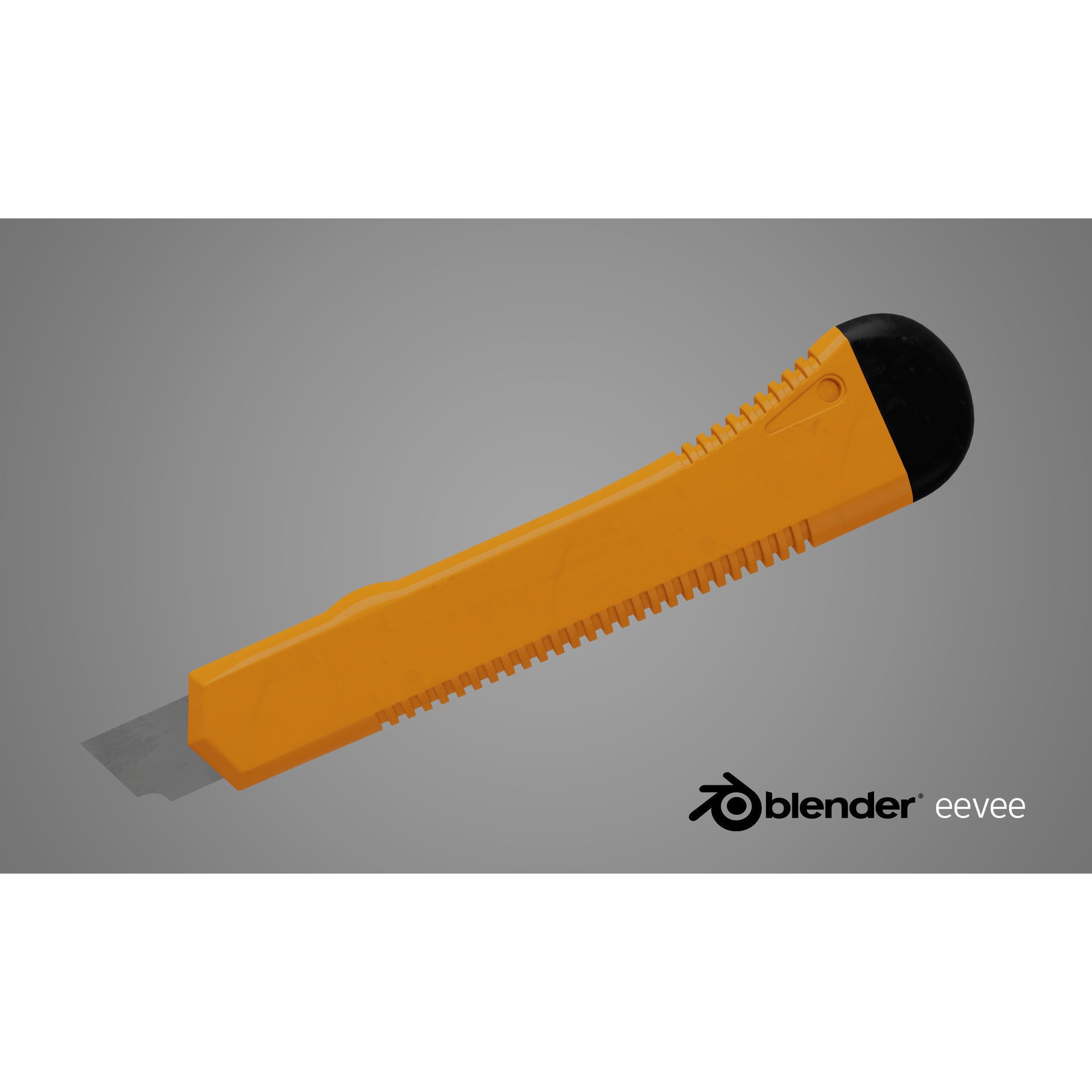Cutter Orange Knife - Game-Ready 3D Model - View 10