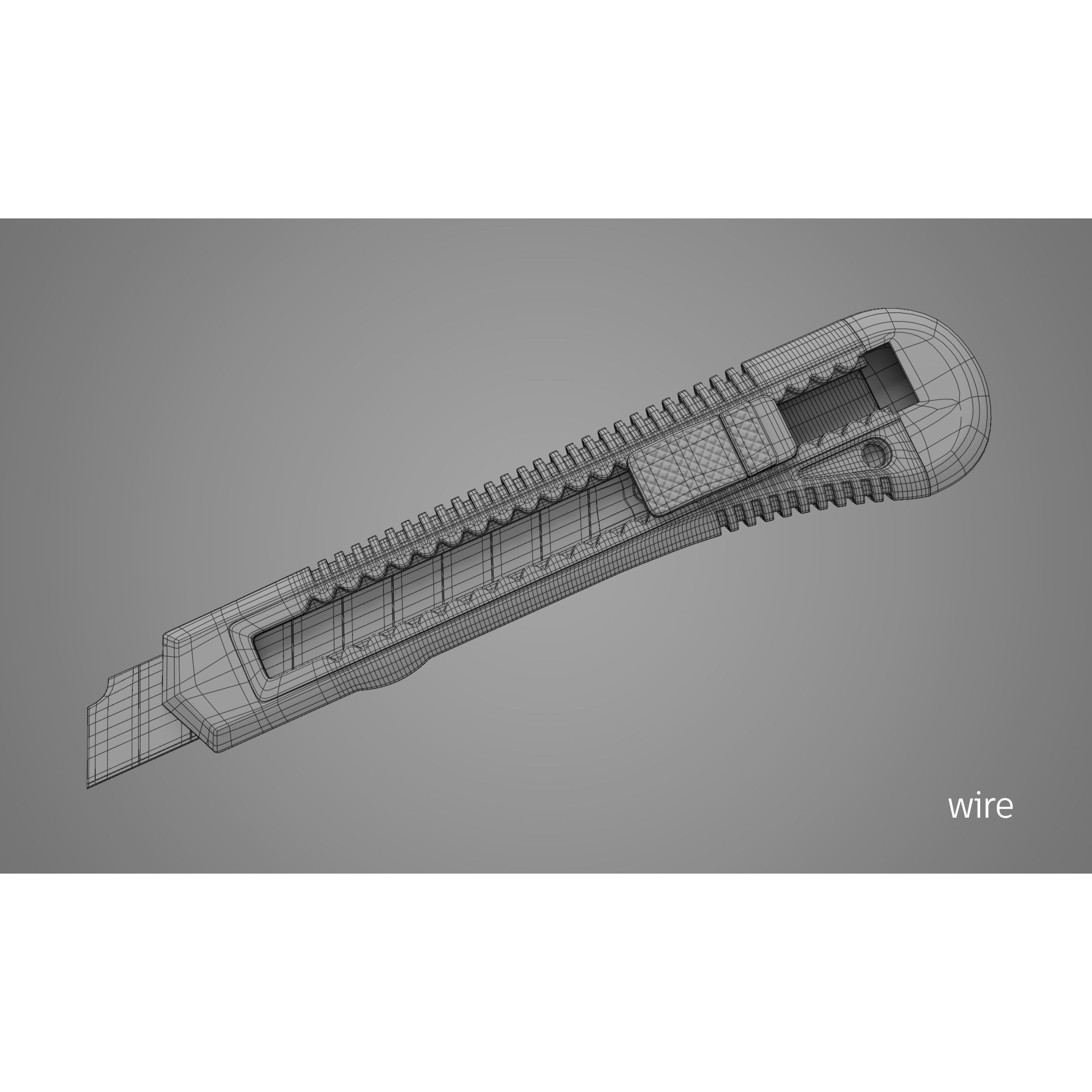 Cutter Orange Knife - Game-Ready 3D Model - View 14